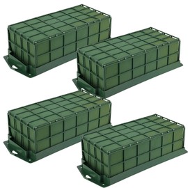 SEHOI 4 PCS Floral Foam Cage, Dry Floral Foam Blocks, Flower Cage Holders for Wedding, Garden, Table Centerpiece Decorations, 11.6 x 4.6 x 3.1 Inch