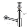 Miraga Bathroom Sink Stopper P-Trap Complete Set Adjustable 1-1/4 Sink