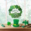 Türschild Kleeblatt zum St. Patrick's Day, Aus Holz Saisonale Willkommen