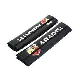 Seat Belt Shoulder Pads, Black Cotton, 2-Pack compatible with Abar