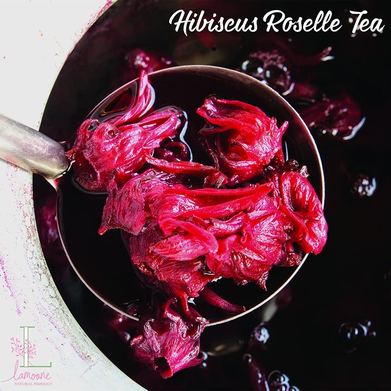 Lamoone Premium Organic Dried Hibiscus Roselle Flowers Herbal Tea organically