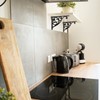 Shelf Brackets 8 Inch 4PCS Heavy Duty Matte Black Wall