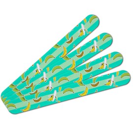 Ripe Bananas Pattern Double-Sided Nail File Emery Board Set 4 Pack