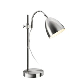 Aspen Creative 40240-09-1, Table Lamp Satin Nickel Finish, Size: 11-7/8" L x 6" W x 20-1/8" H, E26 Socket, Bulb Not Included