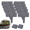 Faux Stone Garden Fence, Grey, Plastic Interlocking Decorative Frame for