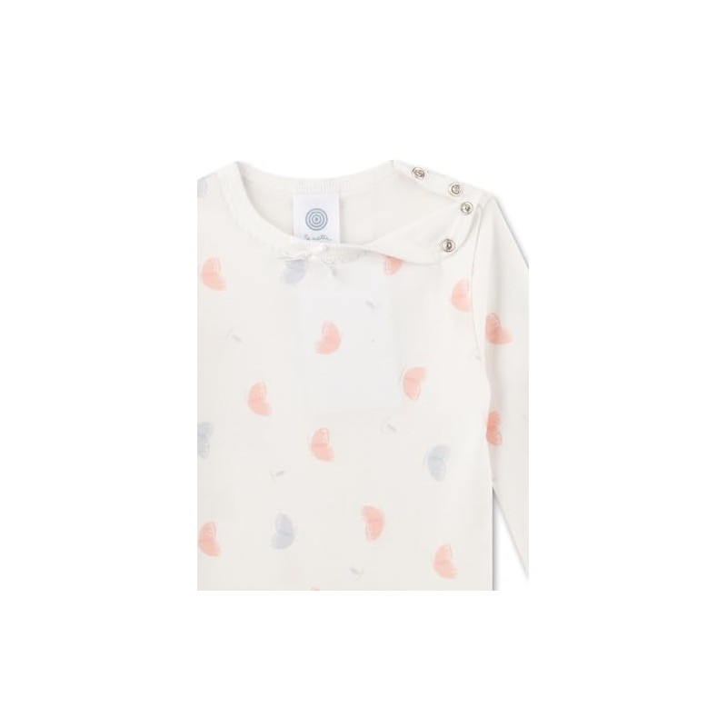 Sanetta Baby Girl Bodysuit, White Pebble