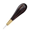 Diamond Shape Stitching Awl Ebony Black Wood Handle Leather Craft