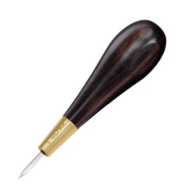 Diamond Shape Stitching Awl Ebony Black Wood Handle Leather Craft Sewing Awl Kit Handmade Sewing Tool DIY Stitcher Taper (L)