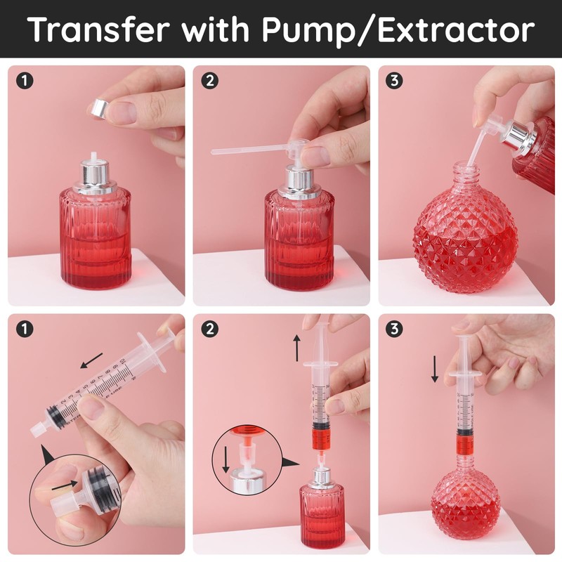 Segbeauty 8pcs Perfume Refill Kit, 10ml 0.34oz Plastic Perfume Travel