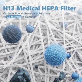 Airmega 100 Replacement Filter Set Compatible with Coway Airmega 100 Air Cleaner Purifier, 3-in-1 Filter of Pre-Filter, True HEPA and Deodorization Filter, 2 Packs