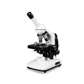 Vision Scientific VME0015-CXM-100-LD Monocular Compound Microscope, 10x WF Eyepiece, 40x—1000x Magnification, LED Illumination, 1.25 NA Abbe Condenser, Coaxial Coarse & Fine Focus, Mechanical Stage