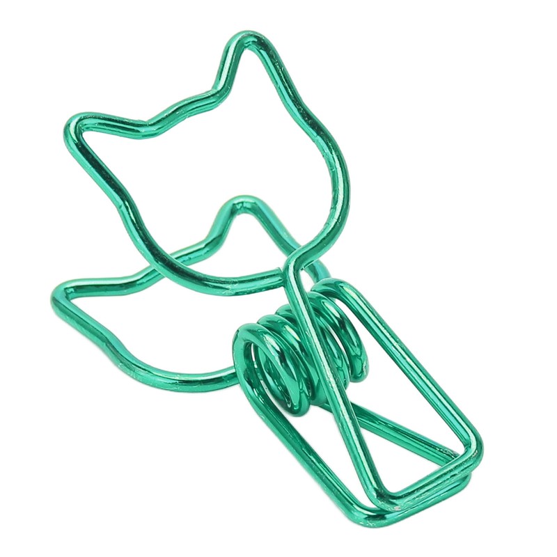 100Pcs Kitten Binder Clips Cute Animal Style Strong Clamping Hollow