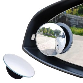 2 Stück Toter Winkel Spiegel, 360 ° drehbarer Spiegel Runder Rahmenloser für Autos, verstellbarer HD-Glas, Auto Rückspiegel,Selbstklebende Blindspiegel,Konvexe