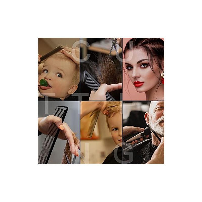 3 peines de cola de rata, para trenzas, peluquería, peinetas