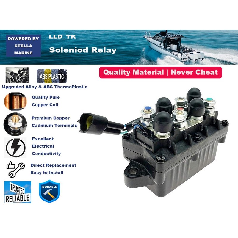 Tilt Trim Relay Solenoid Replace for Yamaha Outboard 25HP 40HP