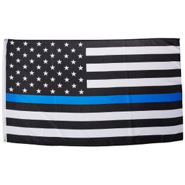 US Flag Store Thin Blue Line American Flag 3' x 5' Printed Polyester