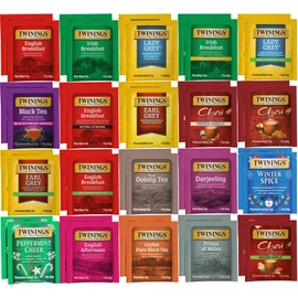 Twinings Tea Bags Variety 40 Count Sampler including English Breakfast, Earl Grey, & other Favourites
