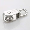 POFET 4Pcs Single Pulley Block, 304 Stainless Steel Pulley Roller,