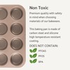 HAPPIELS Non Toxic Nonstick 12 Cup Muffin Pan | PFOA