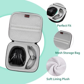 XANAD Case for Walker's Patrior Razor/Howard Leight/Peltor Sport Tactical/Pro For Sho 34dB Shooting Ear Protection Earmuff and Genesis Sharp-Shooter Safety Eyewear Glasses