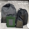 Mesh Bags - TRACOMPAN 5 Pcs Polyester Small Mesh Drawstring