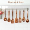 Wooden Kitchen Utensil Set, Wooden Spoons for Cooking, Wooden Utensil