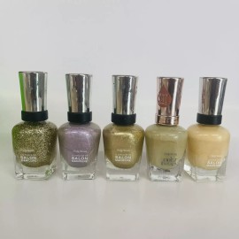 Sally Hansen Lot of 5 Assorted Sally Hansen Complete Salon Manicure Nail Polish SHINY