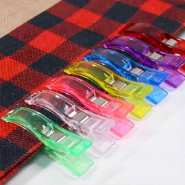 Coideal Large Sewing Fabric Clips, 77 Pcs Jumbo Quilt Clips for Quilting with Plastic Tub, Assorted Bright Colors (Multicolored)