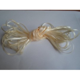 1 roll x 3mm Satin Ribbon Cream Minimum 10 Meters Double Sided