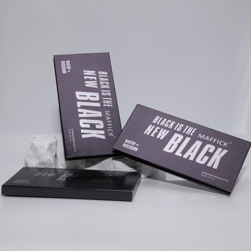 Maffick Paleta de Sombras de Ojos, 10 Colores, Negro y