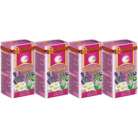 Bronchial Herbal Tea | Upper and Lower Respiratory System | Lungs | Pure Natural Herbal Tea Grown in Europe (4 Packs, 80 Tea Bags 160g)