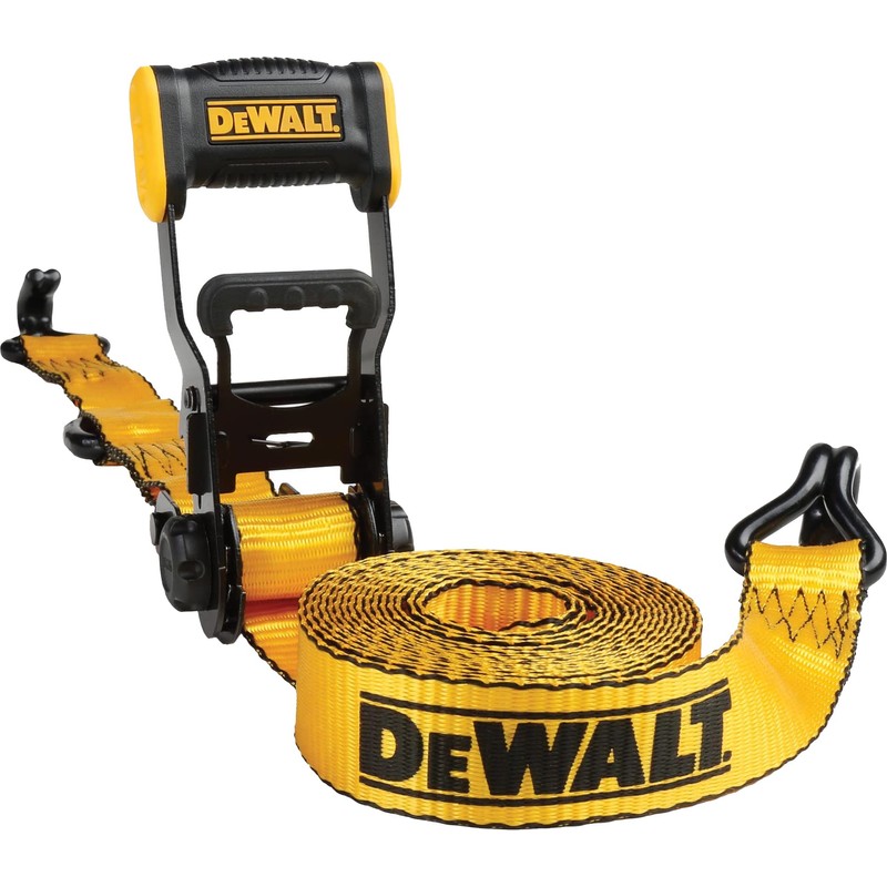 DEWALT DXBC18002 Black/Yellow 1.25" x 12' Ratchet Tie Down Straps
