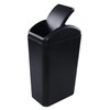 Cubo de Basura de Plástico, Bote de Basura Negro con