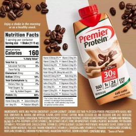 Premier Protein Malteada Café Latte 12 Pack                                                                                                           