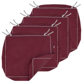 Porch Shield Outdoor Cushion Slipcovers Patio Chair Seat Cushion Covers Set 4 Waterproof Fade Resistant 24 x 22 x 4 inch, Beige