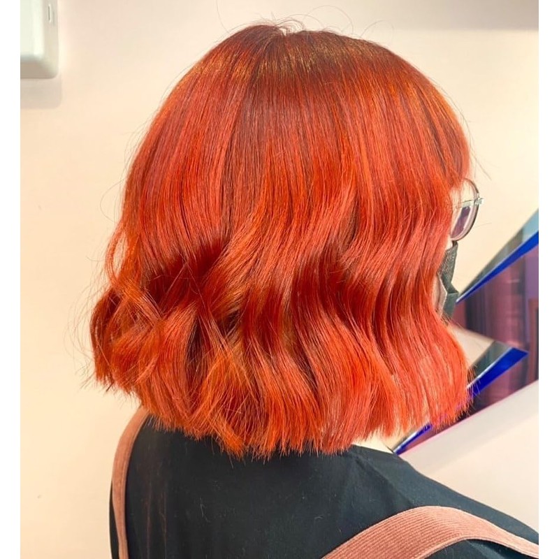 Crazy Color Vibrant Orange Semi-Permanent Hair Dye. Highly Pigmented Vibrant