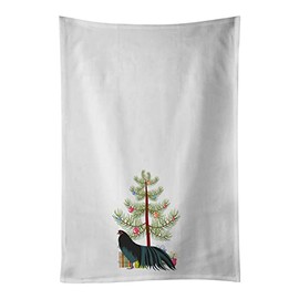 Sumatra Chicken Christmas White Kitchen Towel Set of 2