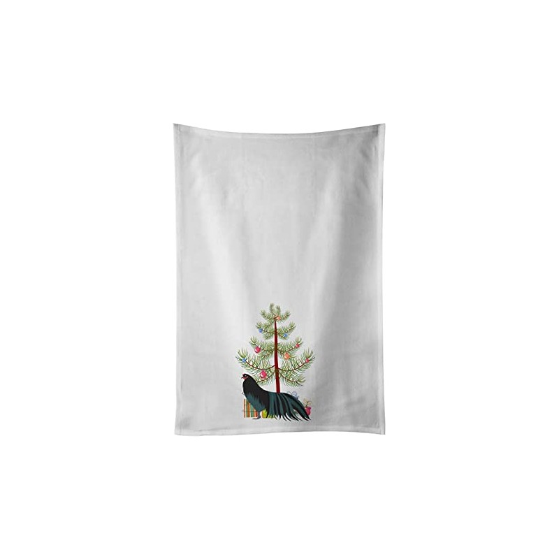 Sumatra Chicken Christmas White Kitchen Towel Set of 2