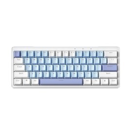 ZIFRIEND AG61 60% Layout Mini Gaming Mechanical Keyboard Wired Customized RGB Backlight/Sidelight White/Black/Blue 3-Pin Hot Swap Silent/Yellow Switches:_Blue and white-yellow axis