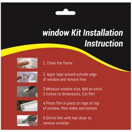 FonsBleaudy Insulating Film Window Kit to Keep Cold Out Window Shrink Film Insulator Kit (5 Windows)