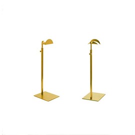 2pack of Metal Handbag Rack Display Single Side Adjustable Handbag Display Stand (Golden)