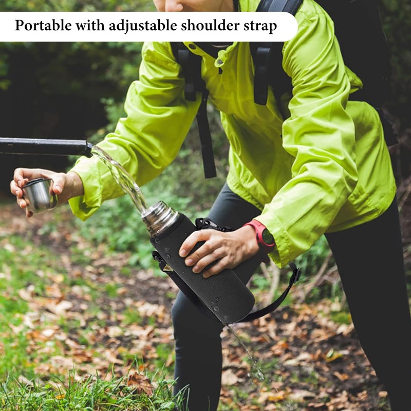 DXPETA 2Pcs Water Bottle Bag with Adjustable Shoulder Strap, Durable