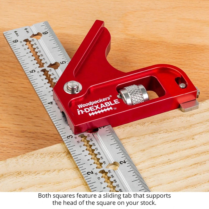 Woodpeckers inDexable Square System, 6 Inch Combination Square, Feature Packed