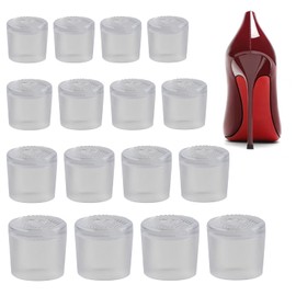 QBXMY7 4 Pairs Heel Caps for High Heels, High Heel Protector Caps Tip Covers, Noise Reducing & Non-Slip Heels Protectors Protective Cap Replacement Tips for Shoes Women(4 Sizes, clear)