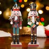 Christmas Nutcracker Soldier, 30 cm Wooden Nutcracker Christmas Decorations for