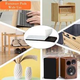 Fursafe&Q Non Slip Furniture Pads - Furniture Grippers for Hardwood Floors, 30 PCS Brown Non Skid Pads for Furniture Legs, Self Adhesive Rubber Furniture Floor Protectors - Keep Furniture in Place