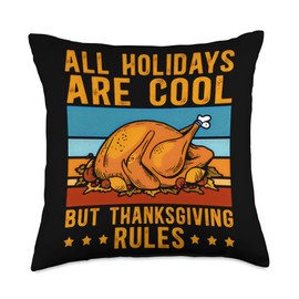 VINTAGE THANKSGIVING VINTAGE THANKSGIVING DAY TURKEY PLATTER Throw Pillow