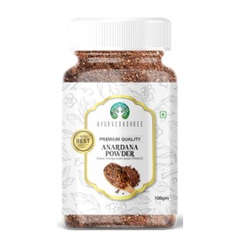 AYURVEDASHREE Anardana (Pomegranate) Ground, Indian Spice 100gm PET Jar | All Natural | No Color | Vegan | NON-GMO | No Salt or fillers | Anardana Powder | Pomegranate Powder | Indian Spice