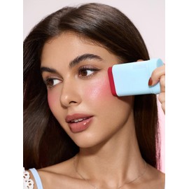 SHEGLAM Glass Glow Blush Stick Cream for Cheek and Lip, Waterproof Hydrating Tinted Solid Moisturizer Blendable Natural Grow Nude Face Blush Makeup-Cherry Express