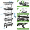 Fruit Basket Kitchen Pantry Organizers and Storage - 5 Tier